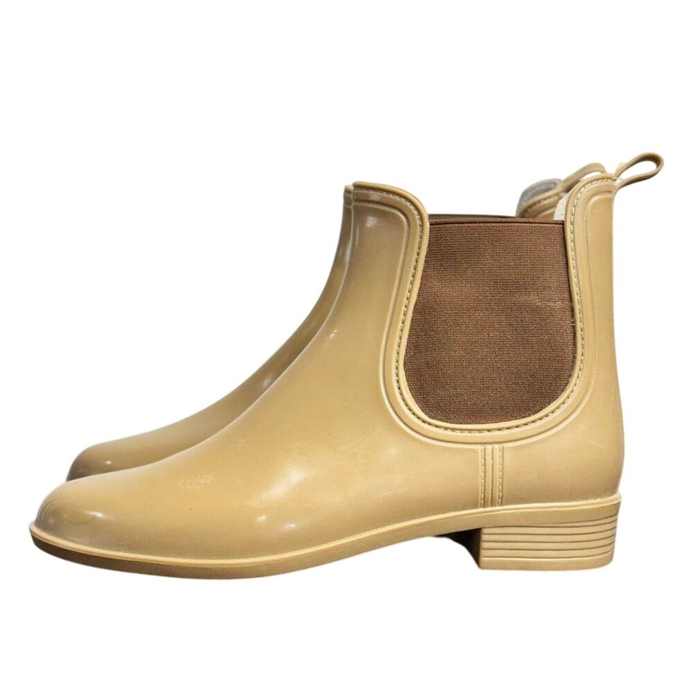 Women's SOS ( Shoes Of Soul ) Tan & Brown Ankle Rain Boots